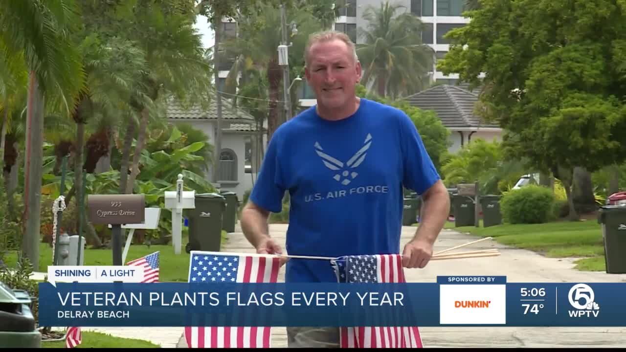 Veteran places flags in yards of Delray Beach homes to honor fallen troops