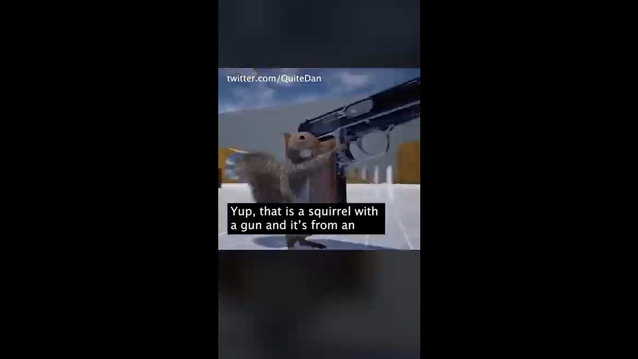 Mouse with his gun on the game
