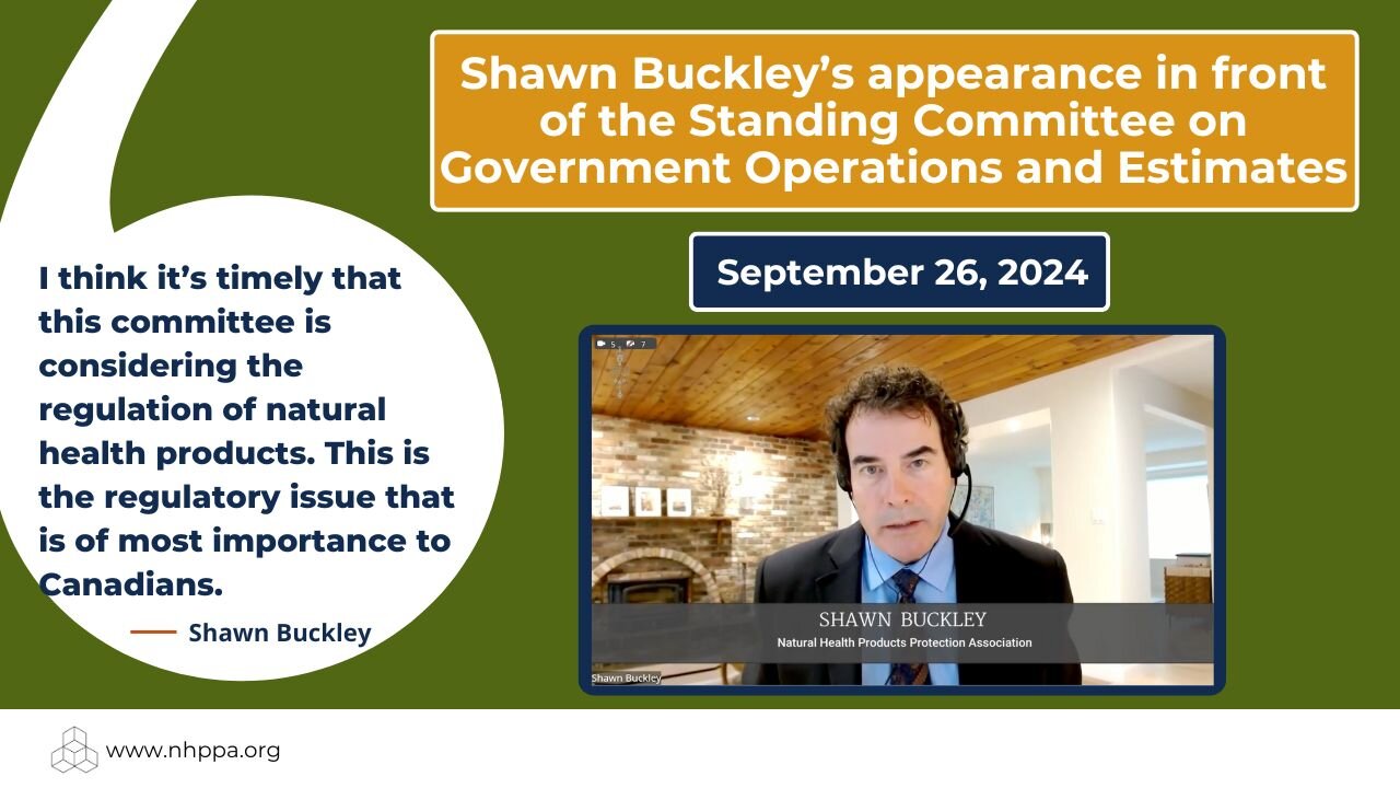 Shawn Buckley Testifies at The House of Commons | Regulatory Modernization