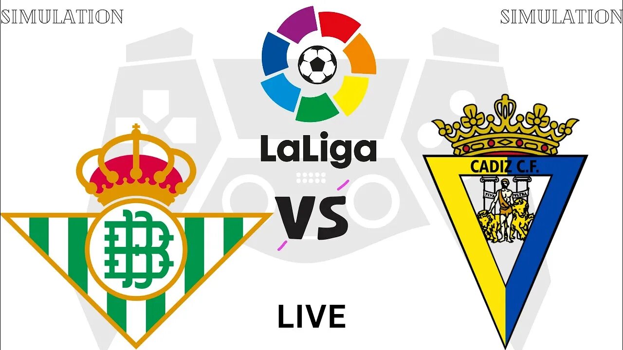 Real Beltis vs Cadiz | BET vs CAD | La Liga 2023 Live Match | Simulation