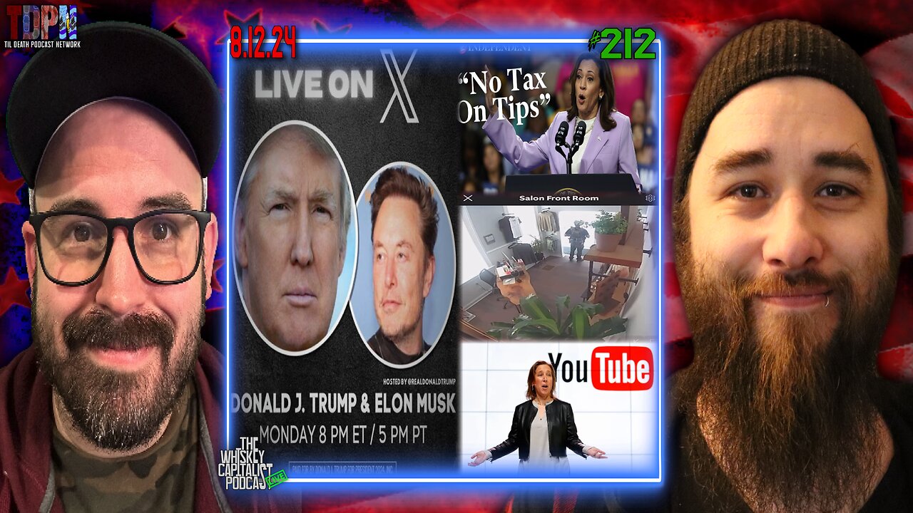 Elon Musk+Donald Trump Interview/Harris Steals “No Tax On Tips” Policy/Susan Wojcicki Dead | 8.12.24