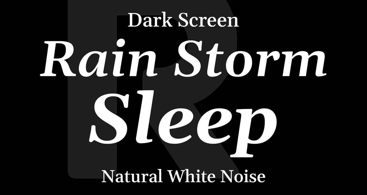 Rain Storm on Summer Night for Sleeping - DARK SCREEN - 7 Hours