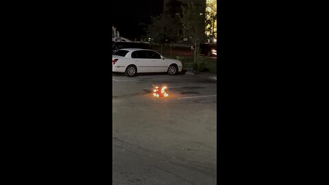Gas Can almost Explodes in Wawa Parking Lot After Hurricane Milton