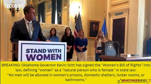 BREAKING: Oklahoma Governor Kevin Stitt has signed the "Women's Bill of Rights" into law