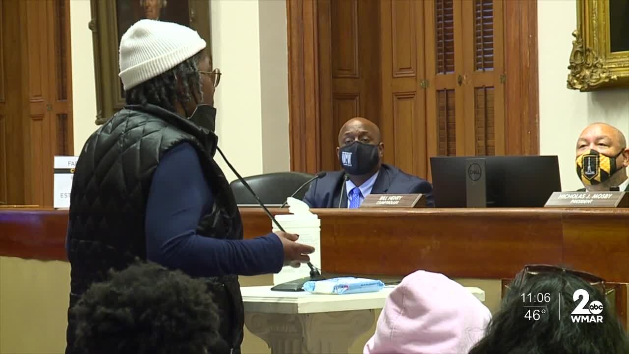 Community members call for decrease in police spending during Taxpayers' Night in Baltimore