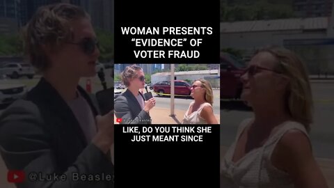 Woman "Feels" the Election Was Stolen #shorts