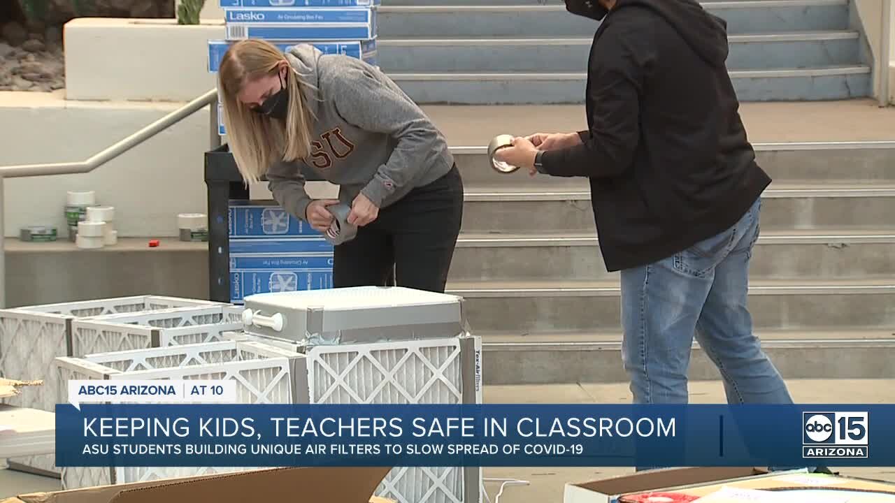 ASU students make DIY air filters to help slow the spread of COVID-19