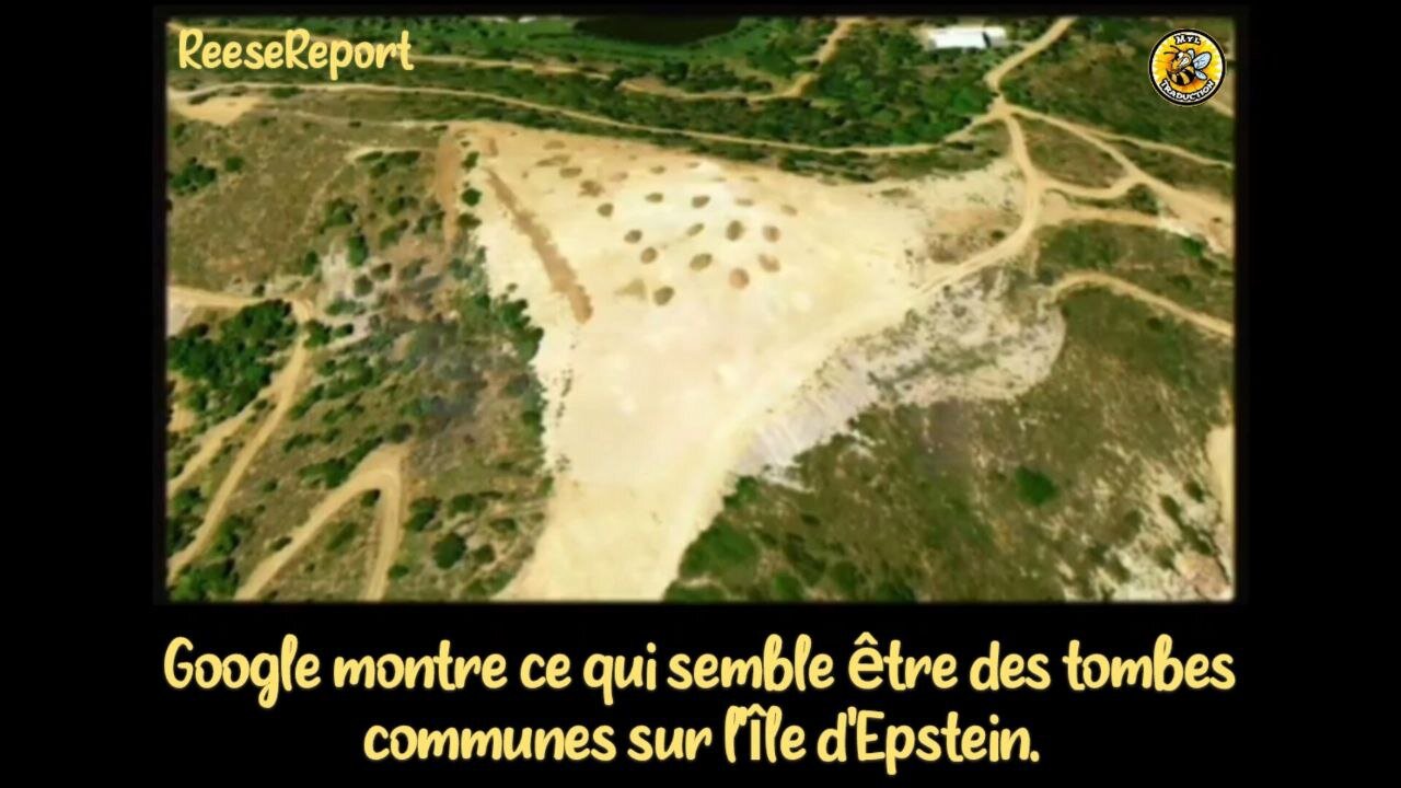 Google montre ce qui semble être des tombes communes sur l'île d'Epstein.