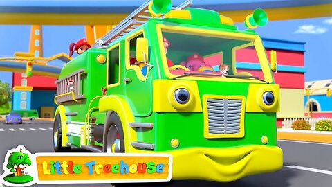 Wheels On The Firetruck | Firetruck Song | Firemen | Nursery Rhymes & Baby Songs - Little Treehouse