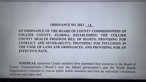 Health Freedom Bill passed in Collier County!