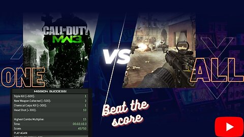 COD || MW3 || Call Of Duty || ONE vs ALL