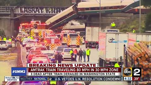 Amtrak train speeding 50 mph over limit before deadly derailment