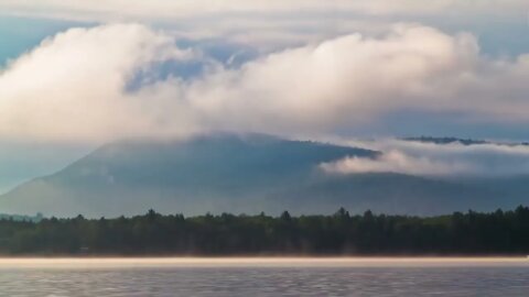 Beachfront B Roll Early Morning Mountain Fog Free to Use HD Stock Video Footage