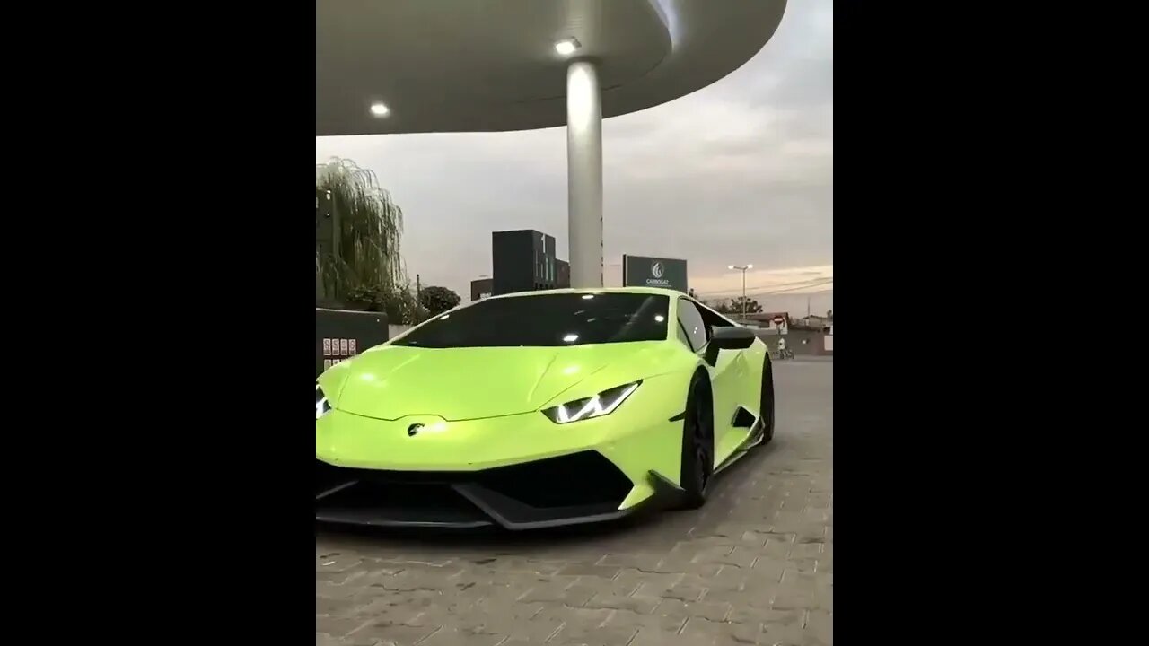 Lamborghini at gas station Insta vs Reality