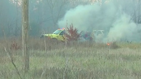 Grassfire Burning Near Sperry