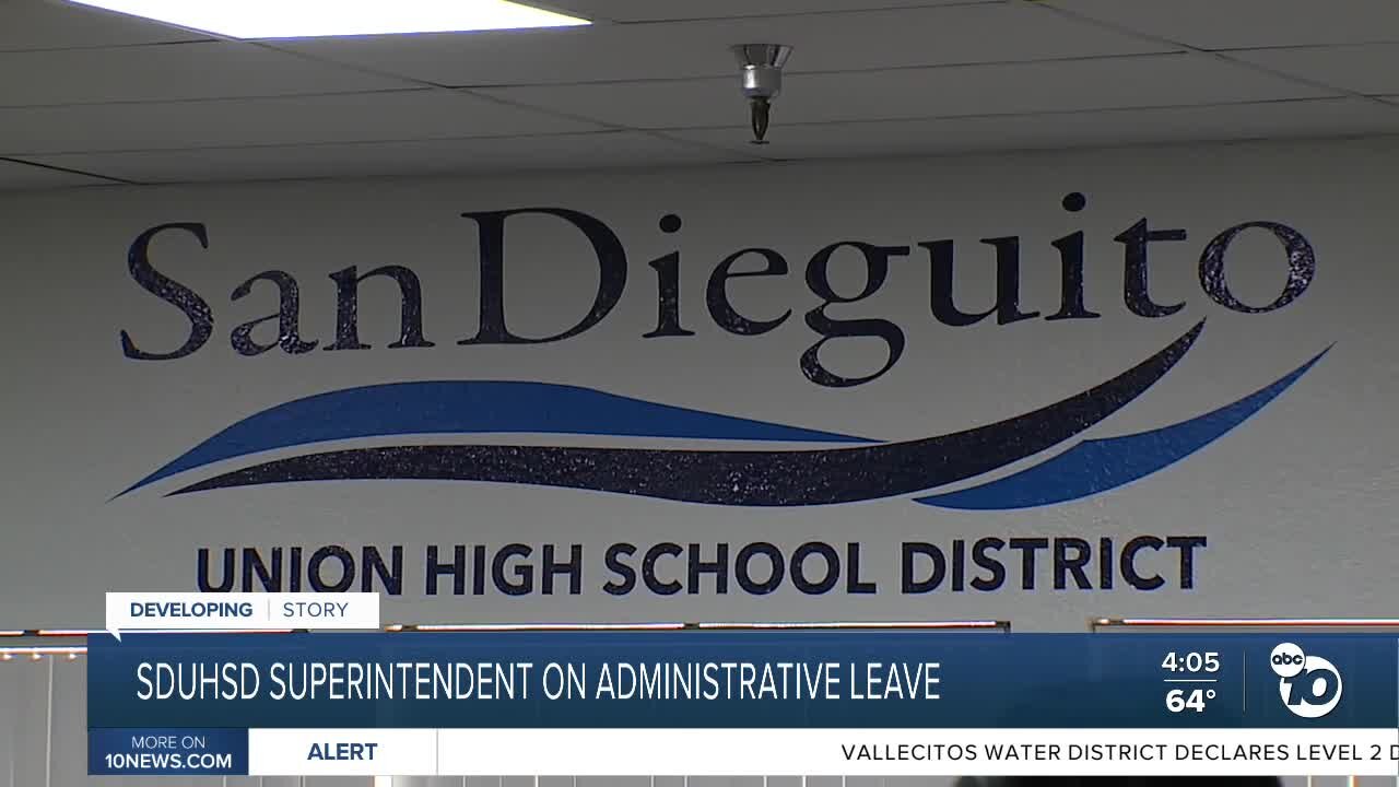 SDUHSD Superintendent on Administrative Leave