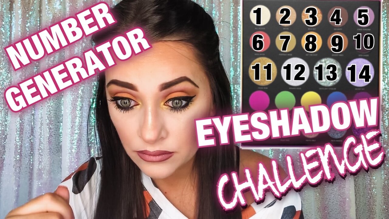 RANDOM EYESHADOW MAKEUP CHALLENGE- RANDOM NUMBER GENERATOR PICKS MY EYESHADOW LOOK!! FALL VIBES!