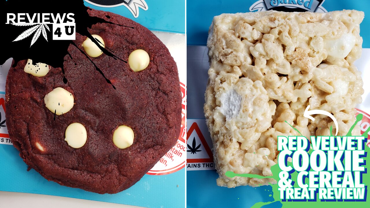 CEREAL TREAT + RED VELVET COOKIE REVIEW (500MG)| MEDIBLE MUNCHIES - BAKED EDIBLE BAKERY
