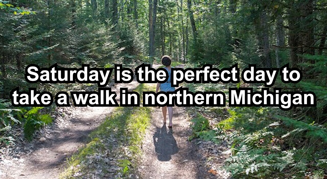 Saturday is the perfect day to take a walk in northern Michigan