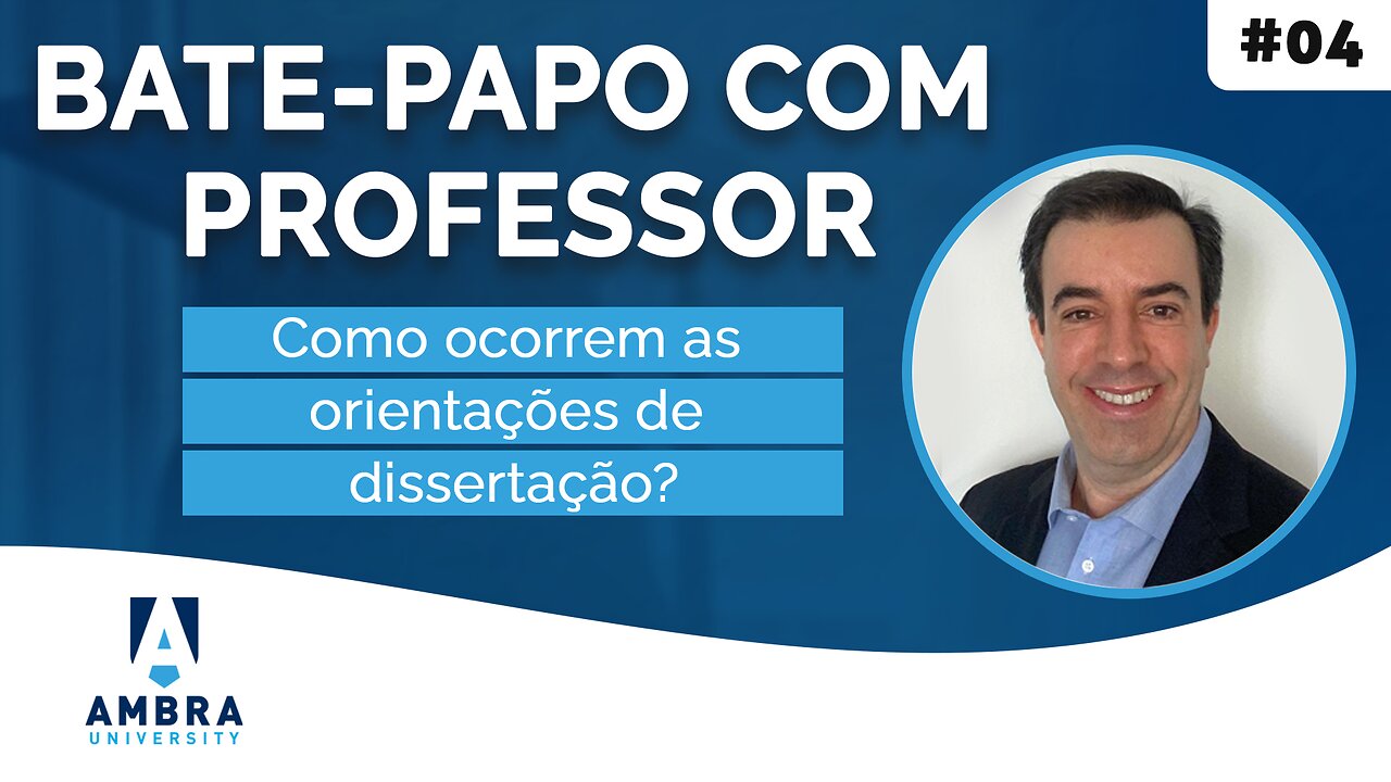 Como ocorrem as orientações de dissertação? - #03 - Bate-papo com Professor - Fernando Meneguin