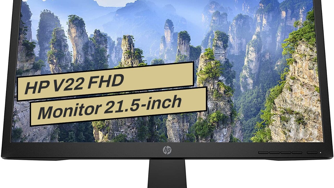 HP V22 FHD Monitor 21.5-inch Diagonal FHD Computer Monitor with TN Panel and Blue Light Setti...