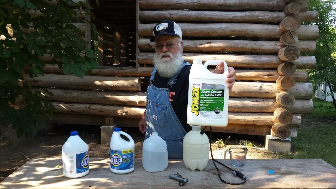 Off Grid Log Cabin Build #18, Washing Logs