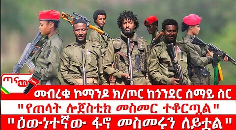 ጣና ግንባር፦ የዐርበኞች መስመር…ከጎንደር ሰማይ ስር "የጠላት ሎጀስቲክ መስመር ተቆርጧል"፤ "ዕውነተኛው ፋኖ መስመሩን ለይቷል"