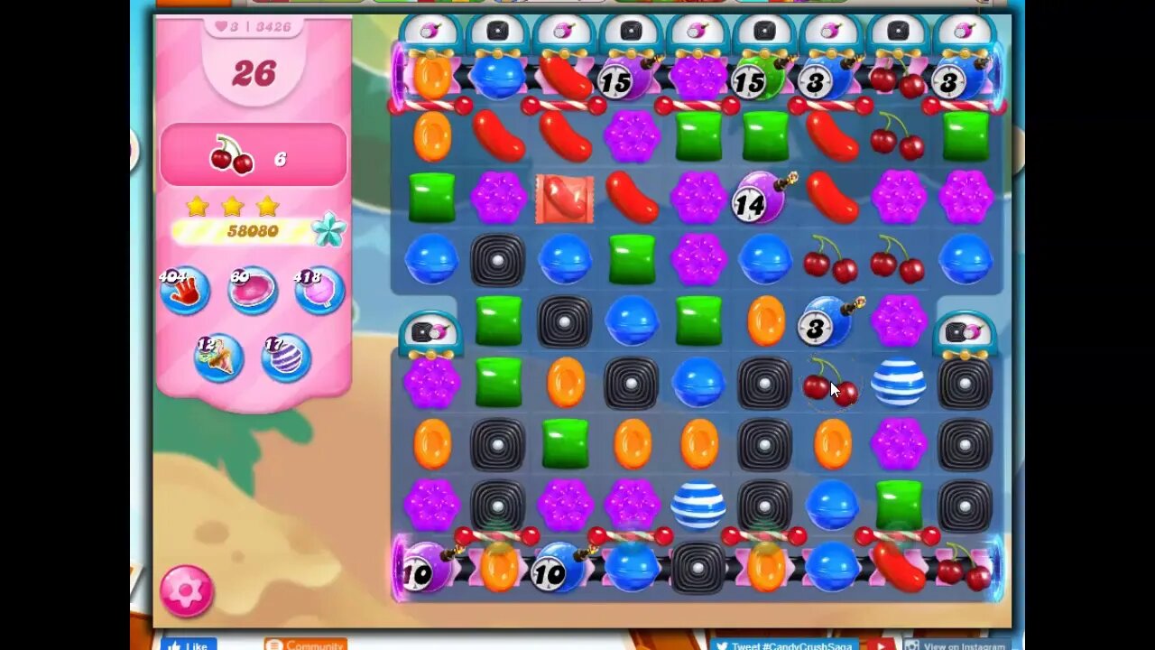 Candy Crush Level 3426 Talkthrough, 38 Moves 0 Boosters