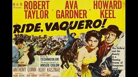 RIDE VAQUERO! 1953 Hired Gunslinger Brothers Disagree Over Evicting Settlers FULL MOVIE in HD