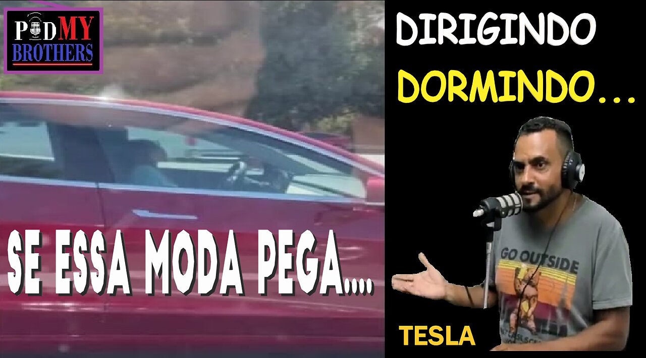 DORMIU DIRIGINDO O CARRO DA TESLA...