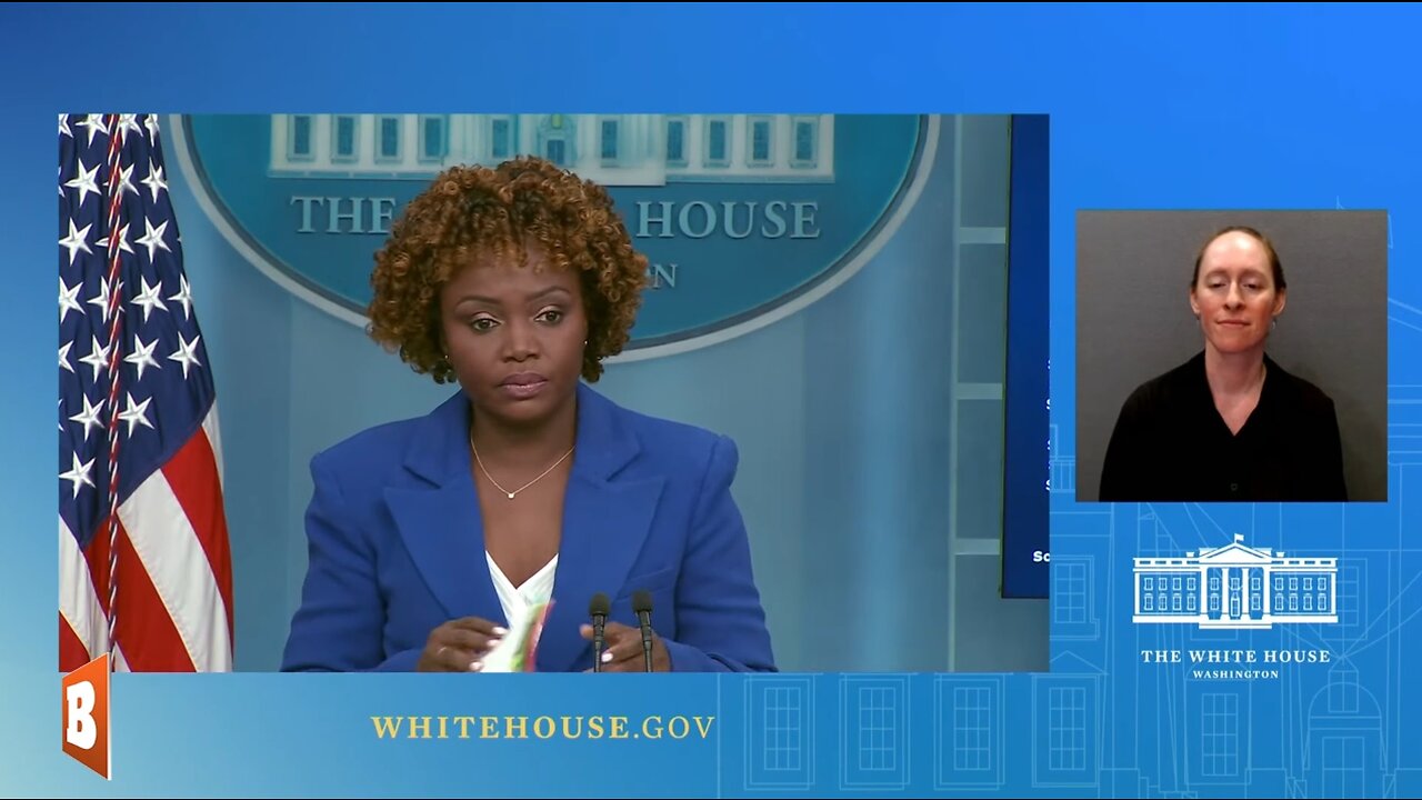 WH Press Secretary Karine Jean-Pierre speaking with reporters...