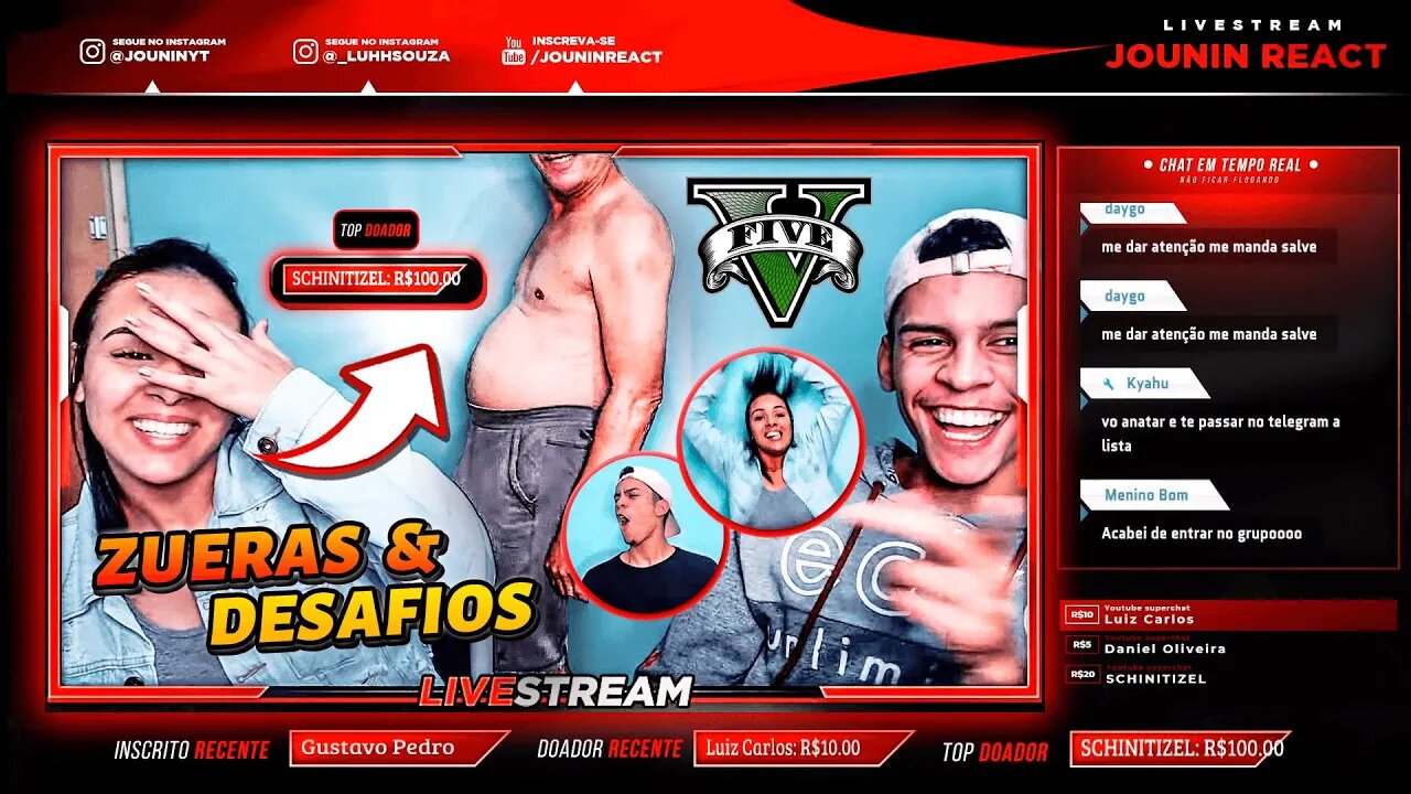 🔴 LIVE - JOGANDO GTA V + DESAFIOS E ZUERAS #RUMO20K