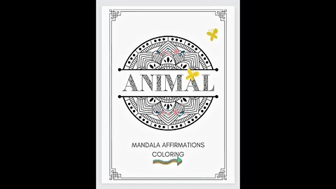 Animal Affirmations Mandala Coloring Book #coloring #affirmations #education