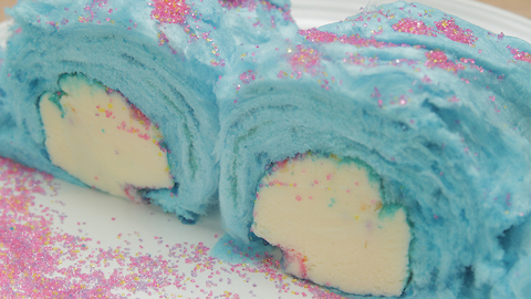 Cotton Candy Ice Cream Burrito