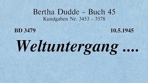 BD 3479 - WELTUNTERGANG ....