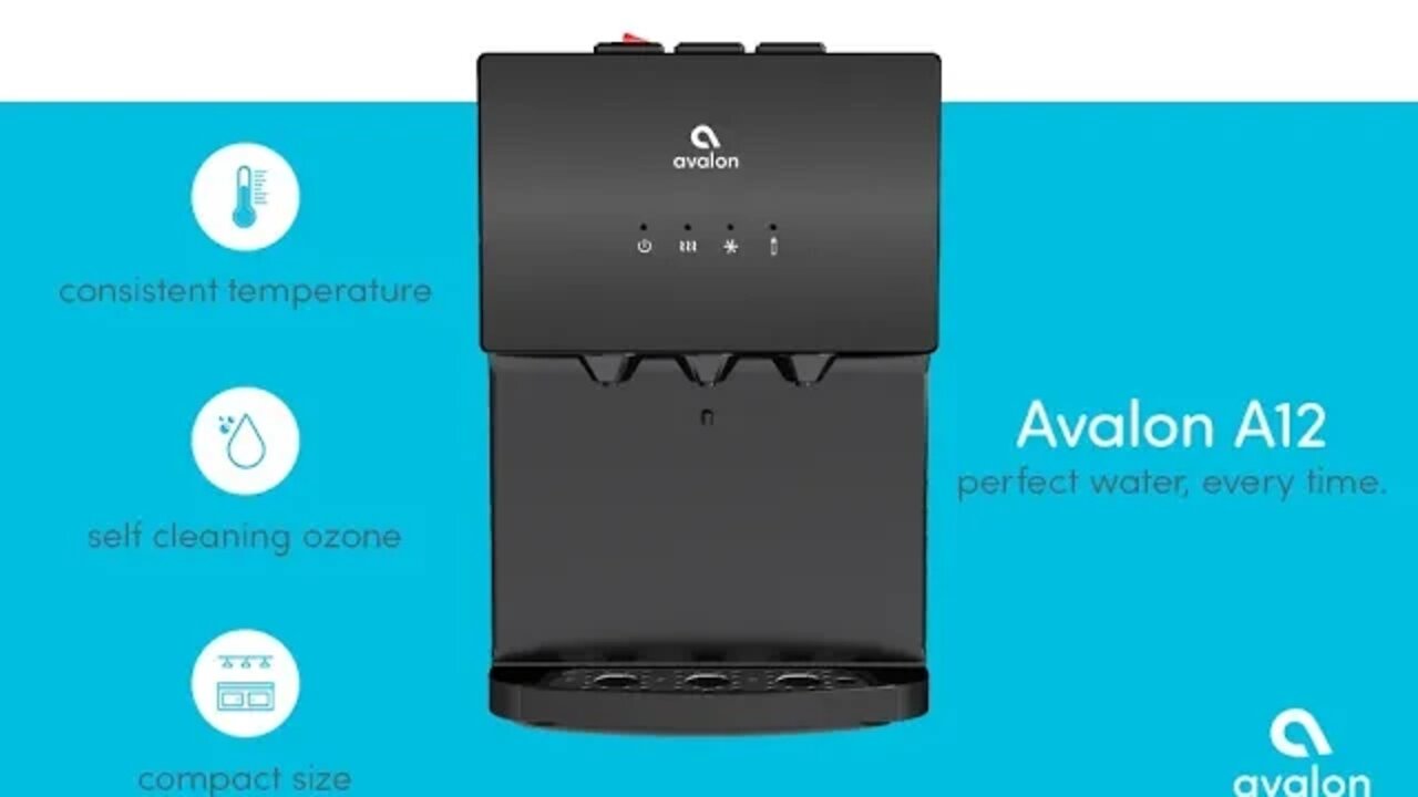 Avalon A12BLK bottleless Water Cooler, Black Stainless Steel