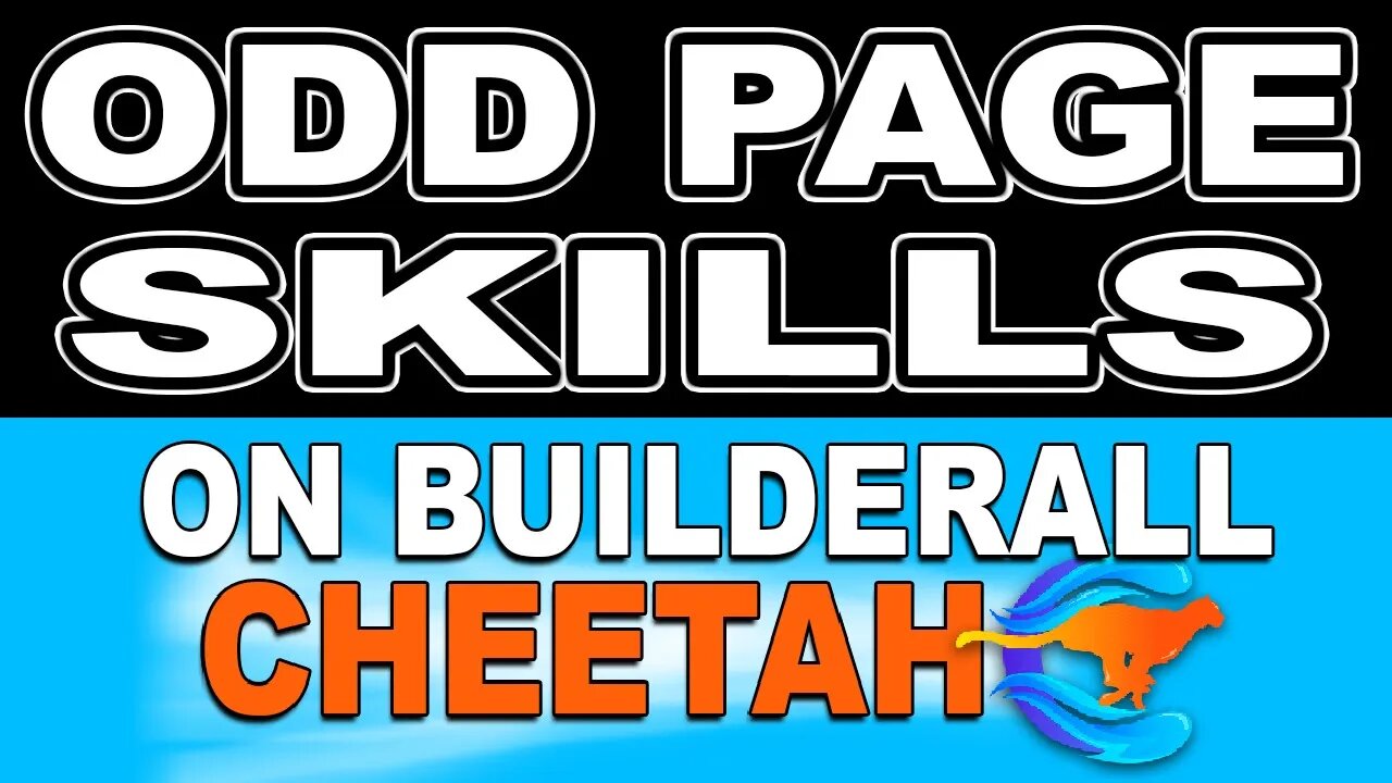 PRO Builderall Cheetah Builder Odd Page Skills