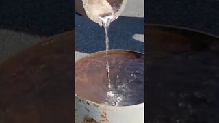 Pouring Molten Metal into Water #shorts #fyp #asmr #relaxing