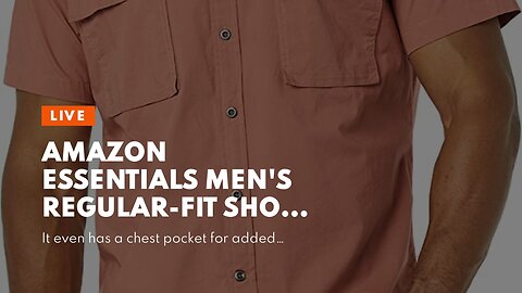 Amazon Essentials Men's Regular-Fit Short-Sleeve Pocket Oxford Shirt