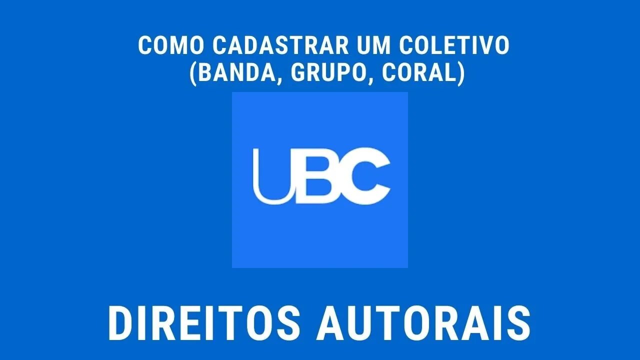 Cadastrando Coletivo na UBC