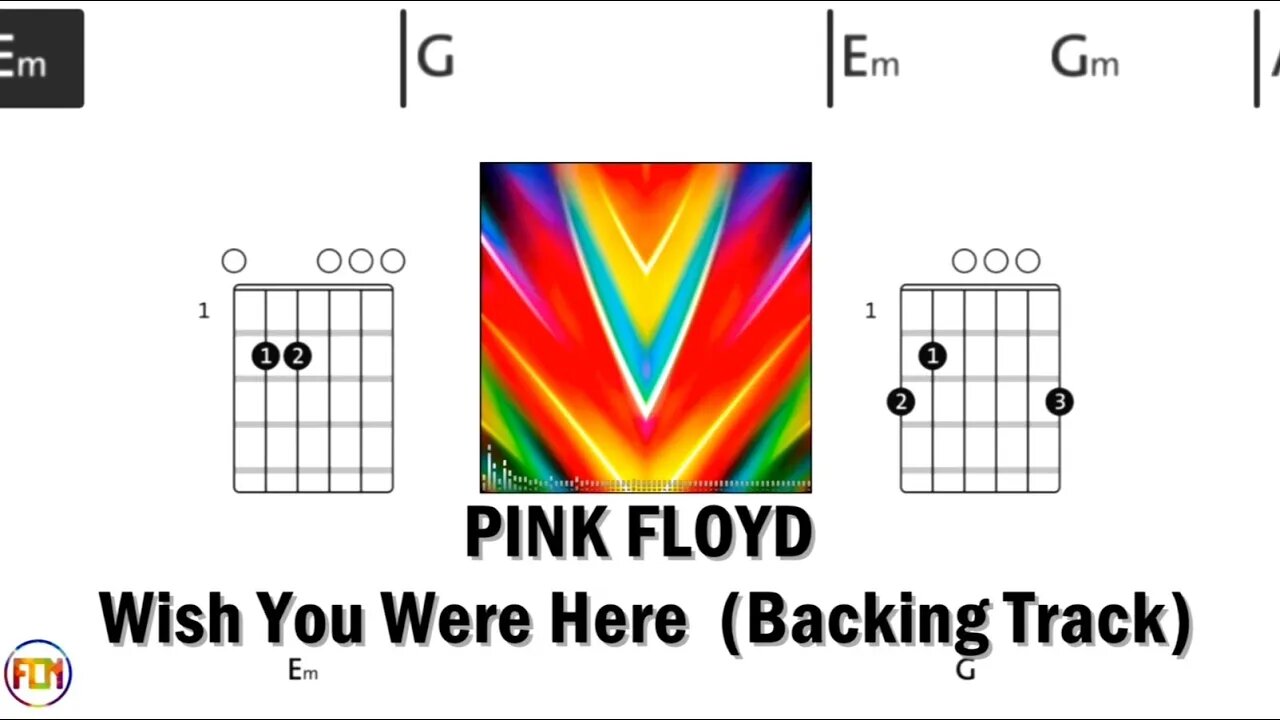 PINK FLOYD Wish You Were Here - Backing Track FCN GUITAR CHORDS & LYRICS