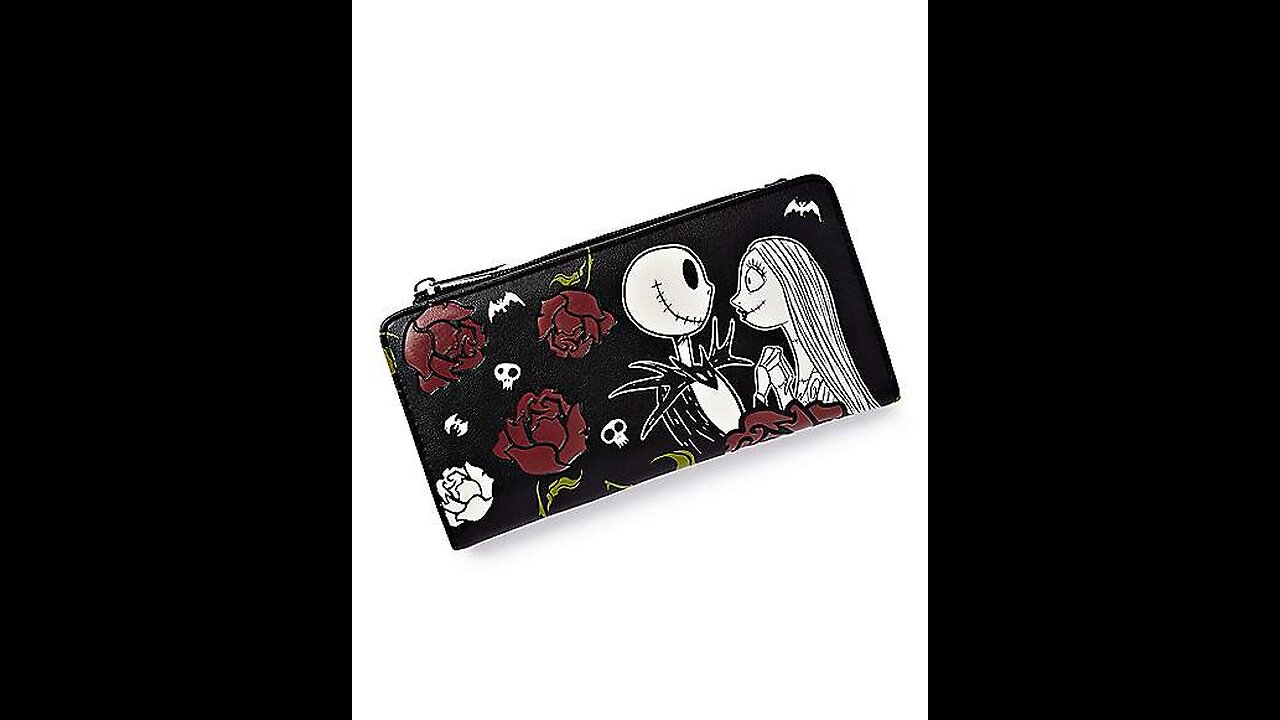 Loungefly POP Disney Nightmare Before Christmas Halloween Line Zip Around Wallet