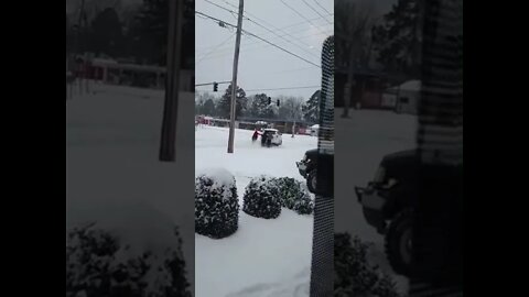 Warren Arkansas McDonalds Crew Pushing Vehicle Out