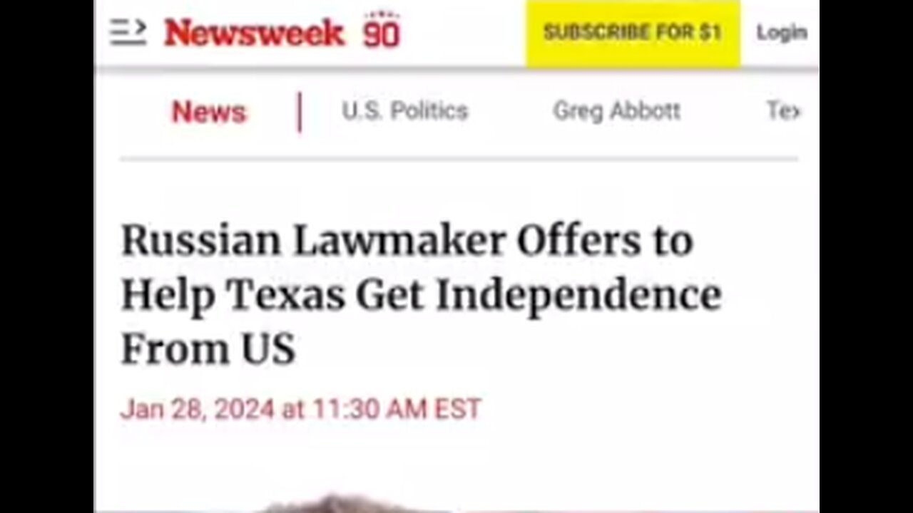 Russian lawmaker offers to help Texas gain independence from the US