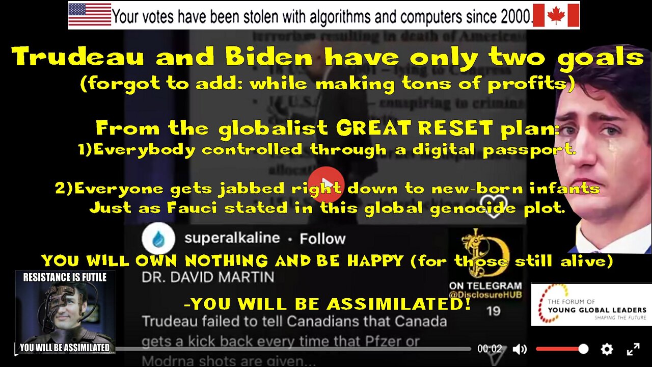 TRUDEAU GETS A KICK BACK FOR EACH JAB ADMINISTERED -- THIS IS WHY WE'RE TRAPPED UNDER TYRANNY $$$