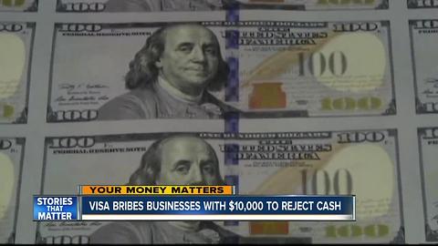 Visa offers restaurants $10,000 to stop taking cash