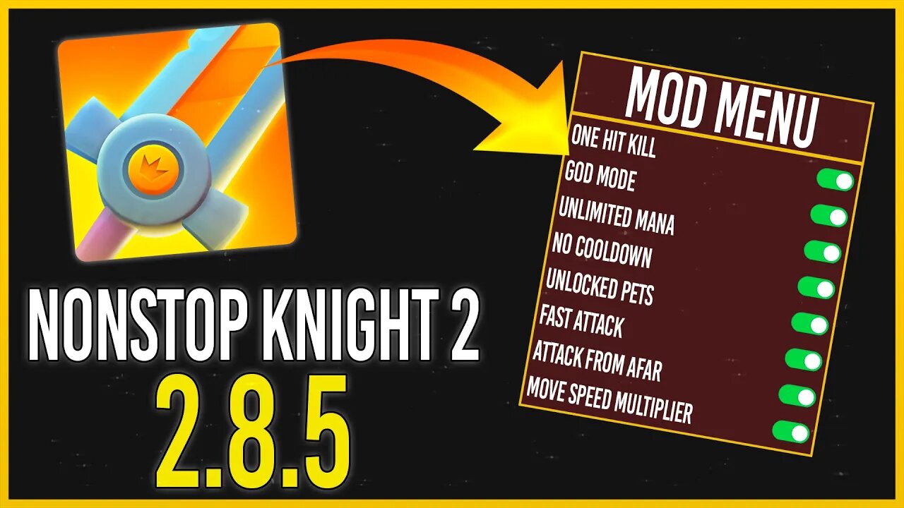 🔥 COMO BAIXAR NONSTOP KNIGHT 2 2.8.5 - MOD MENU - ANDROID - APK MOD 🔥