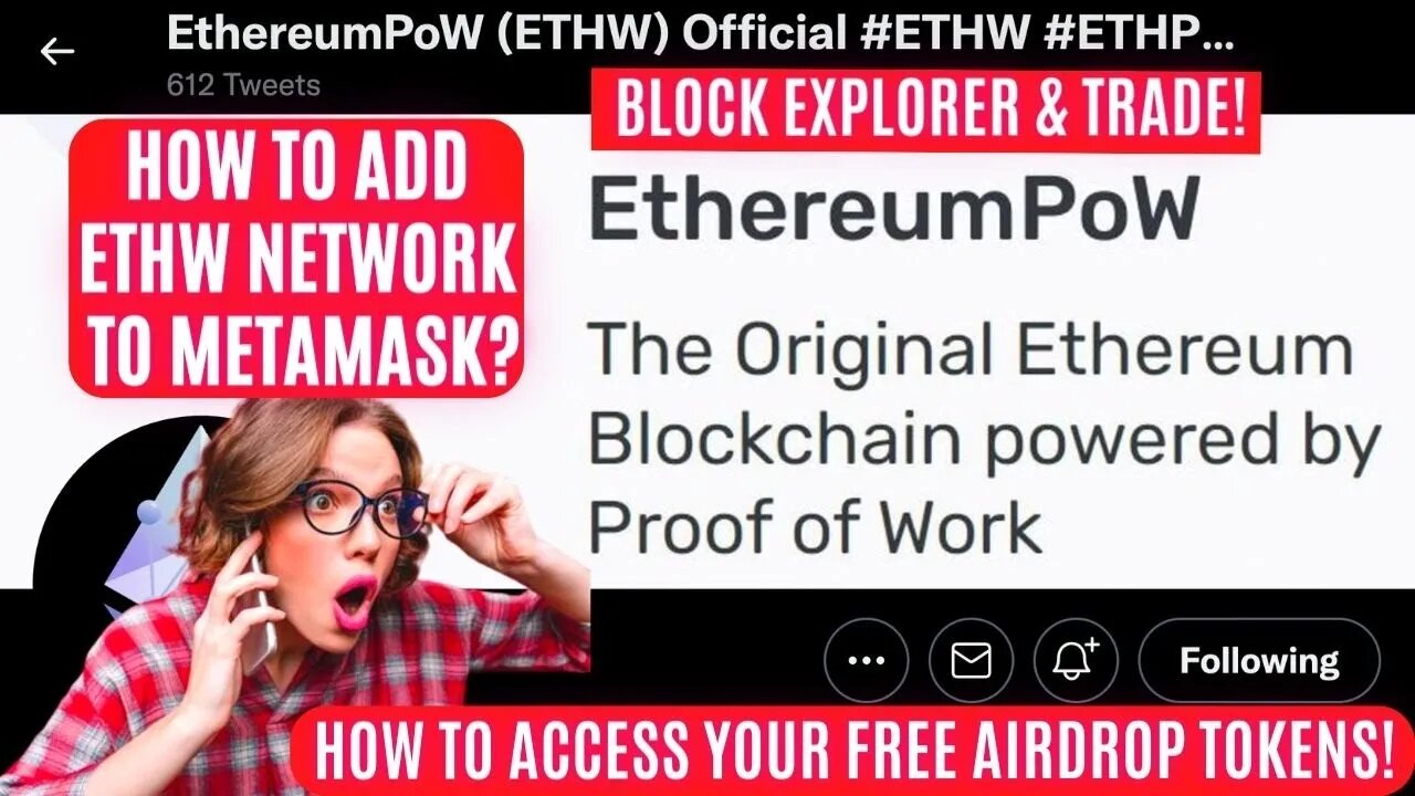 How To Add EthW Network To Metamask? How To Access Your Free AIRDROP Tokens! Block Explorer & Trade!