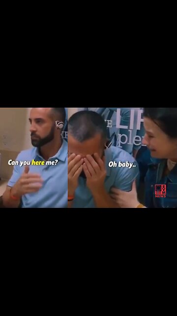 OMG!!! Deaf Husband Hears His Wife's Voice For The First Time