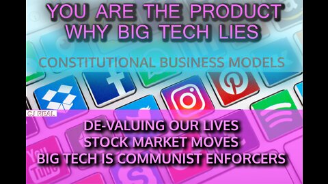 BIG TECH - YOU ARE THE PRODUCT - WHY ARE YOU STAYING?